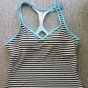 Striped swimsuit top